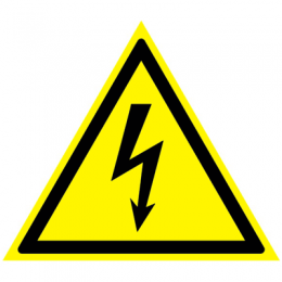 Знак Опасность поражения электрическим током 150x150