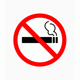 Знак Курить запрещено по ГОСТу 150x150